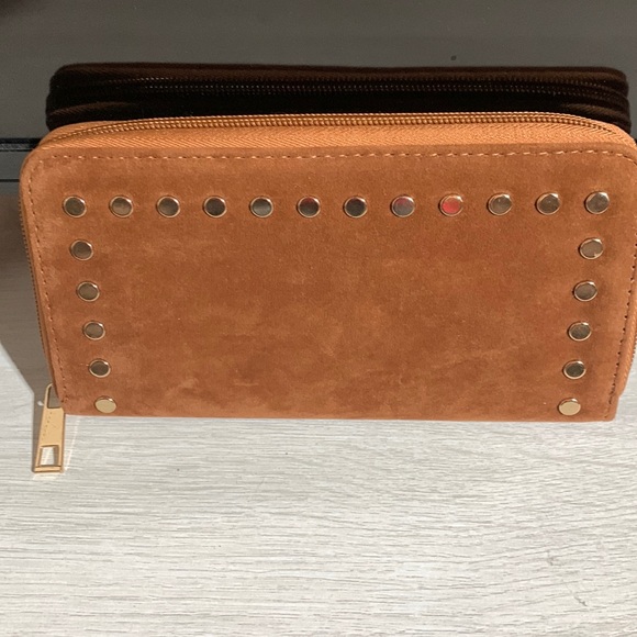 Brown faux, suede wallet. - Picture 1 of 3